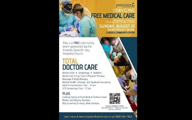 3 Angels Community Center Hosting 1 day Free Medical Care Event